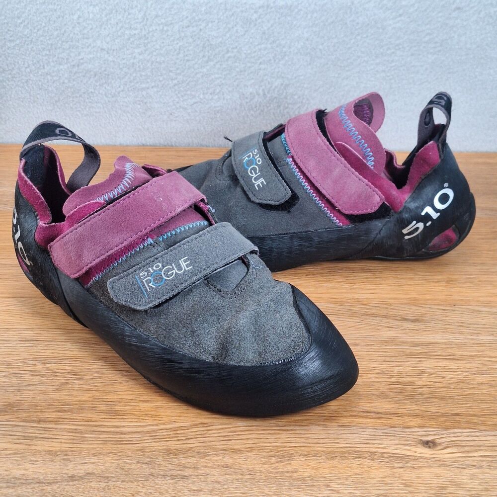 Five Ten Rogue VCS Women's 7.5 Rock Climbing Shoes Purple Blue Made in USA  5.10